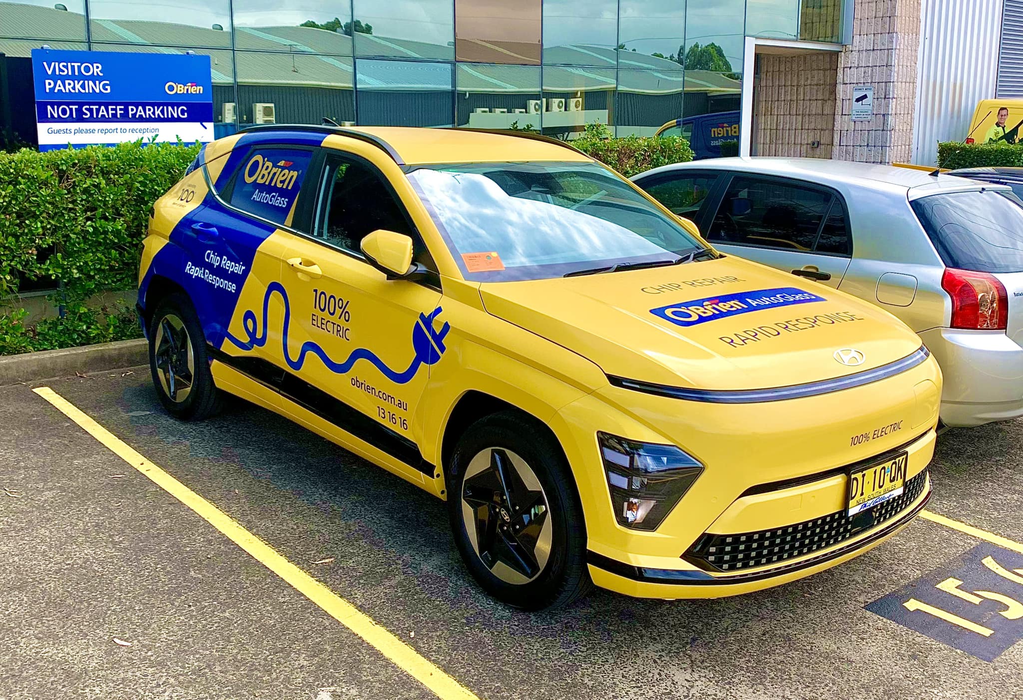 Introducing our new Electric Vehicle at O’Brien® AutoGlass Rosebery - supporting our Repair First policy.